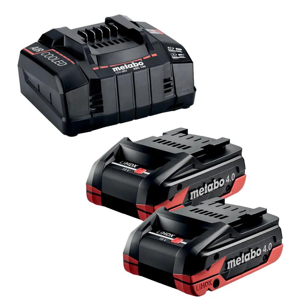 Metabo Basic Set with 2 x 4.0Ah LiHDX Batteries and ASC 145 Charger 685306380