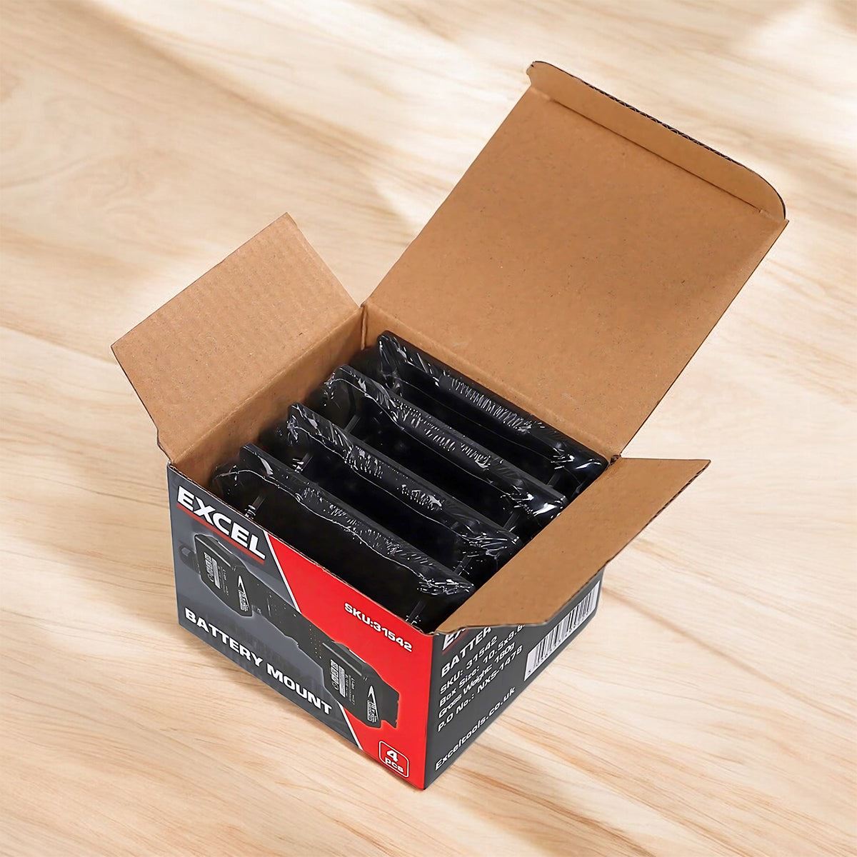 Excel Battery Wall Mount 4 Piece for Makita LXT Batteries