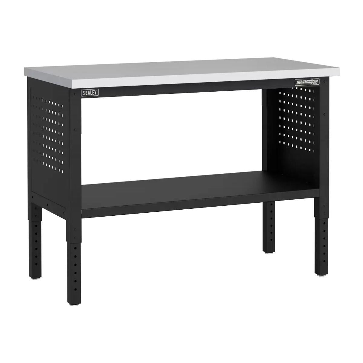 Sealey APMWB50COMBOSS Superline PRO Modular Workbench with Pegboard Back Panel Stainless Steel Worktop 1265mm
