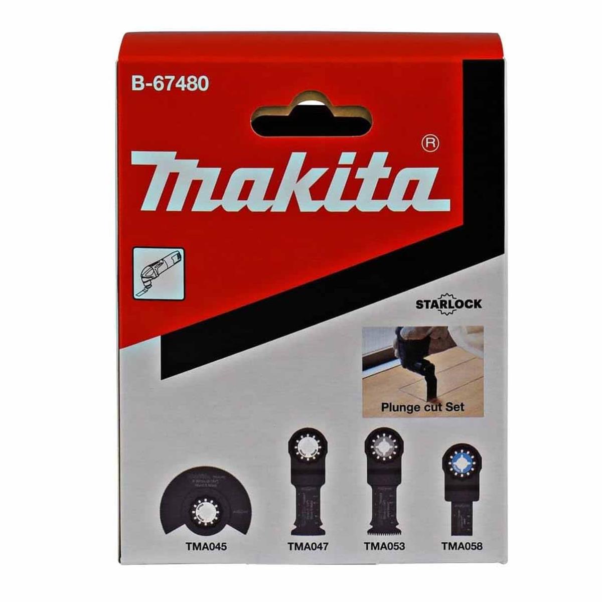 Makita B-67480 Multi-Tool Starlock Plunge Cut Set of 4 Piece