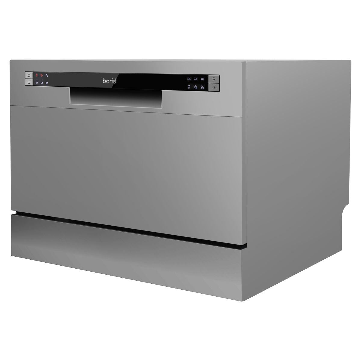 Sealey DH84 Baridi Tabletop Dishwasher 6 Place Settings 6.5L Capacity Silver 230V/1280W