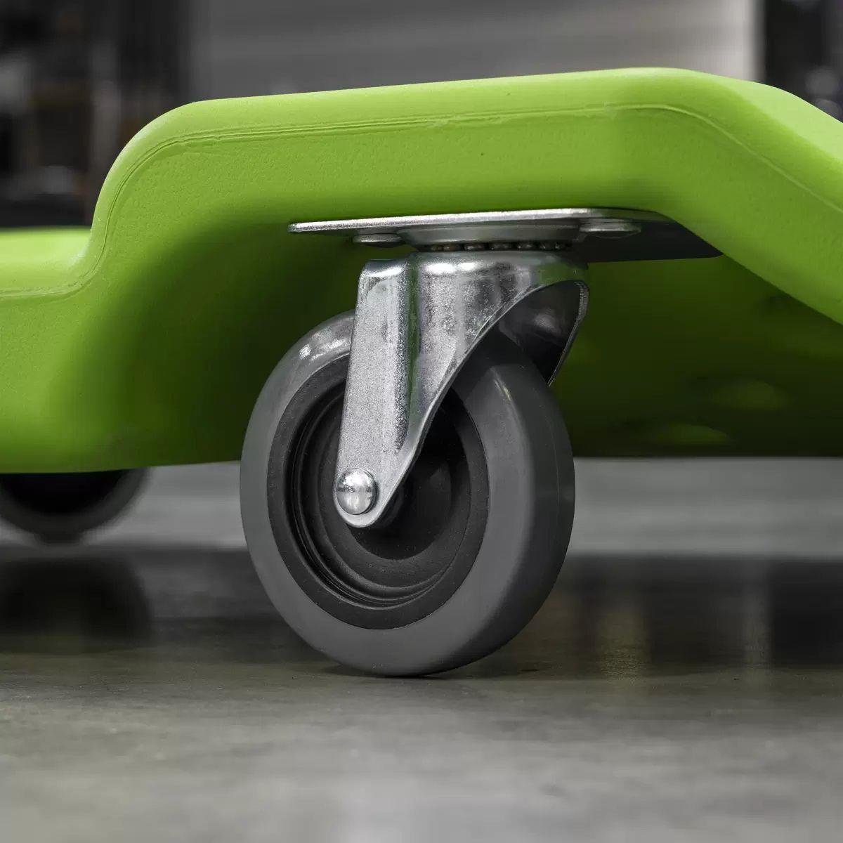 Sealey SCR80HV Composite Creeper with 6 Wheels Green