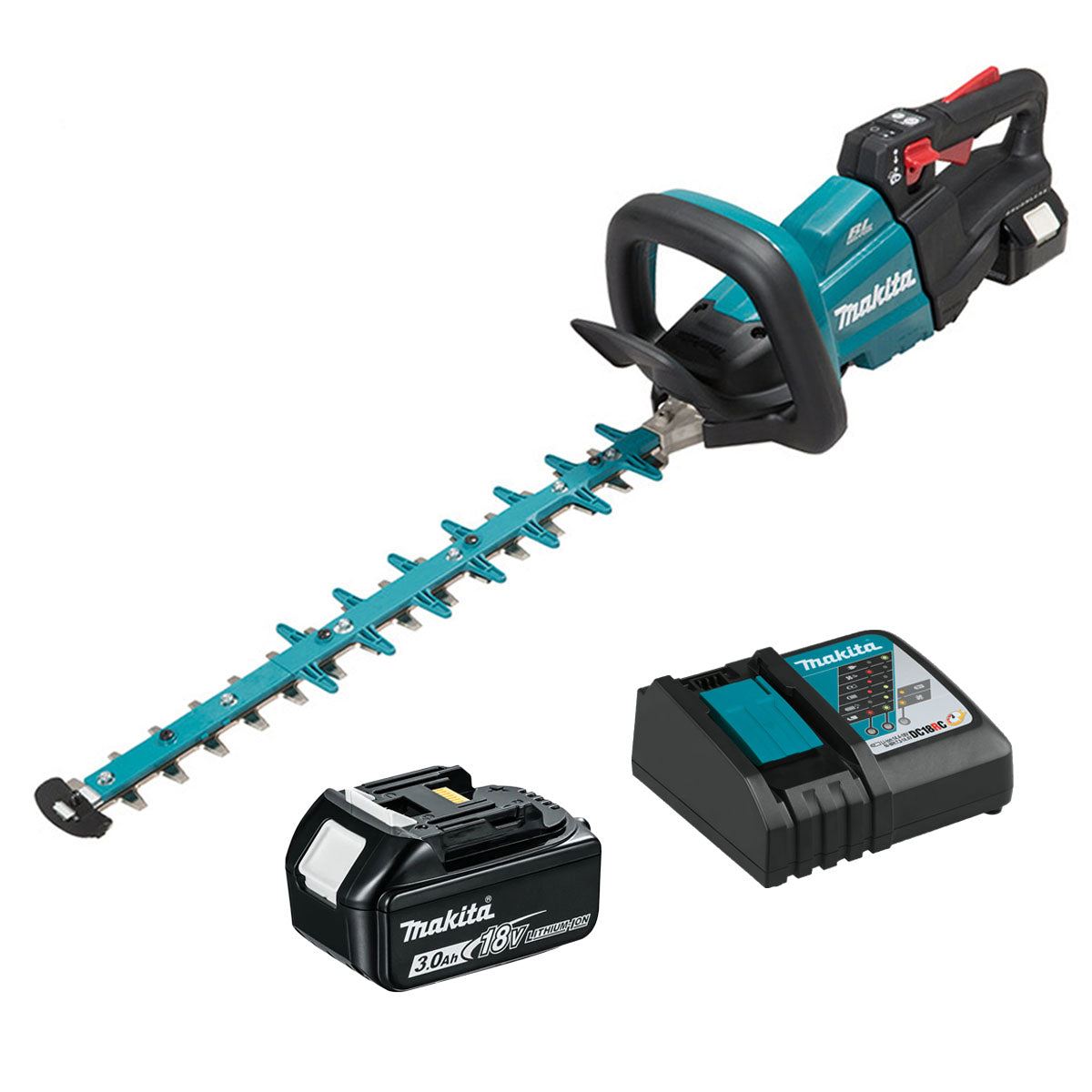 Makita DUH502Z 18V LXT 50cm Brushless Hedge Trimmer with 1 x 3.0Ah Battery & Charger