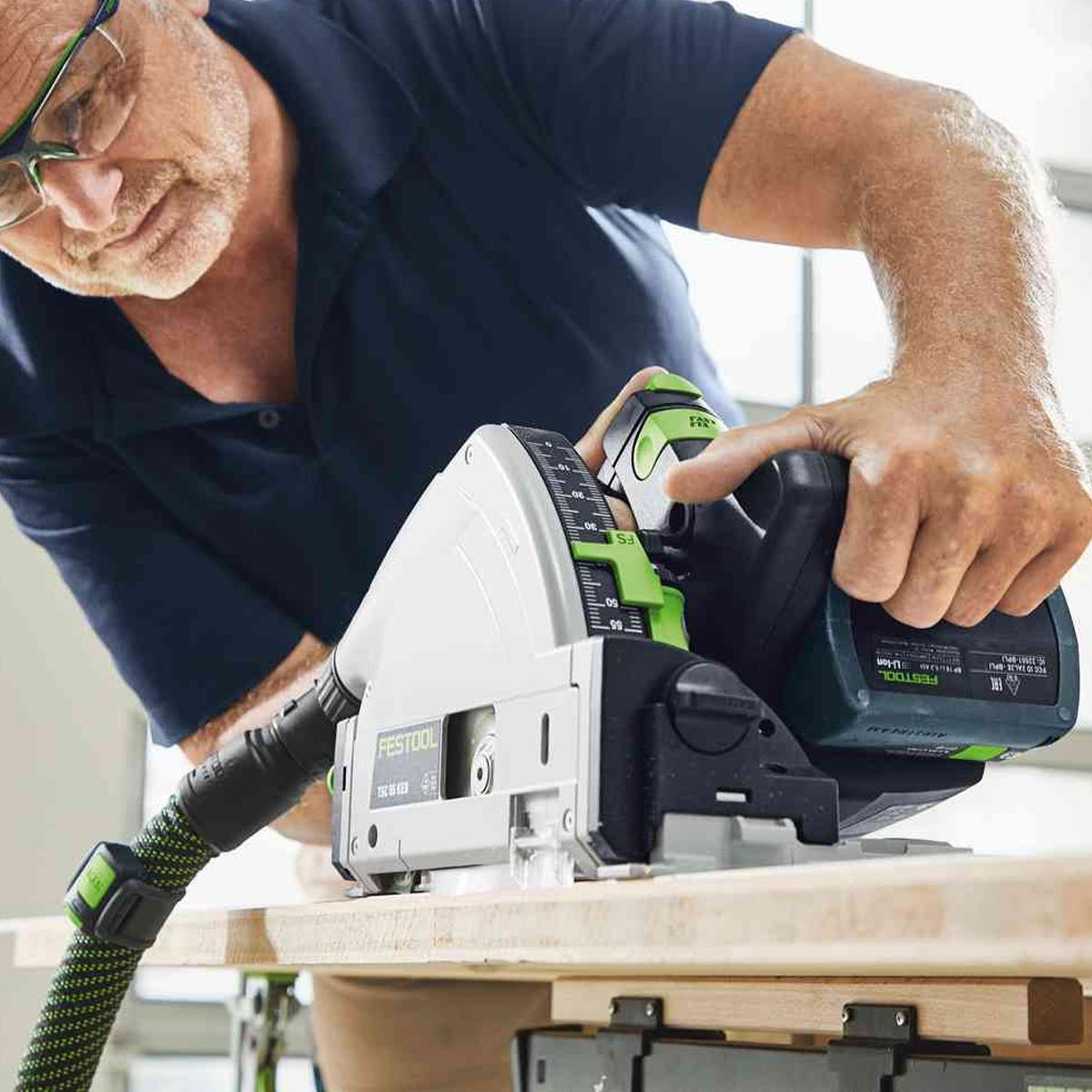 Festool TSC 55 KEB-Basic 36V Brushless 160mm Plunge Cut Saw 578738 with Guide Rail Kit Set
