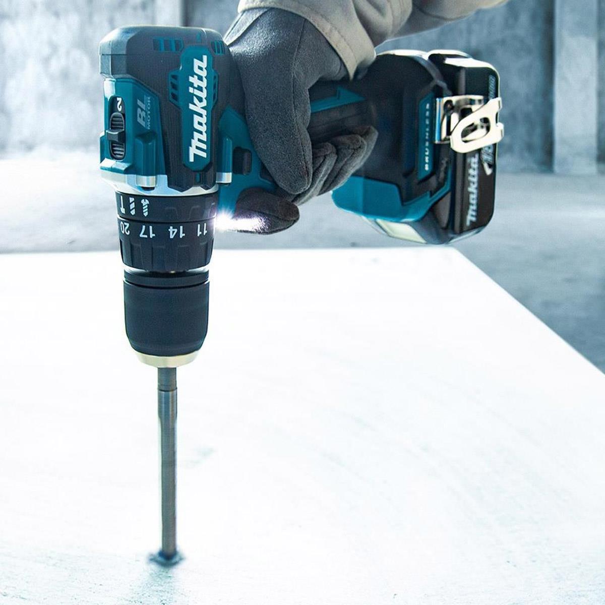 Makita DLX2414SJ 18V LXT Brushless Twin Pack Combi Drill & Impact Driver With 2 x 3.0Ah Batteries, Charger & Case