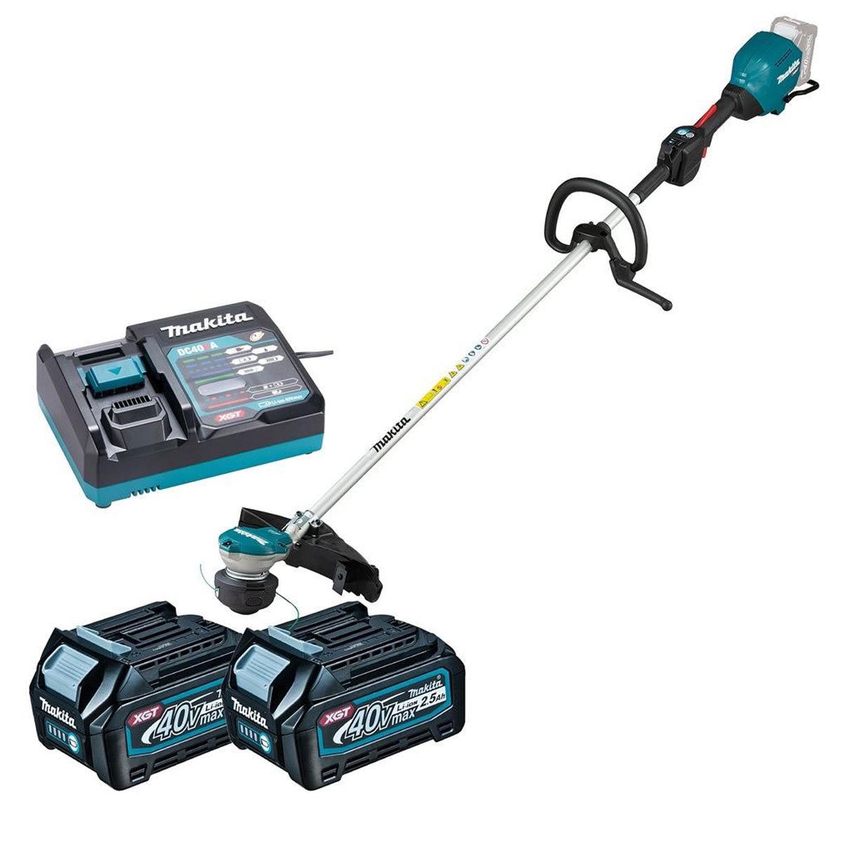 Makita UR003GD202 40V XGT Cordless Line Trimmer with 2 x 2.5Ah Battery & Charger