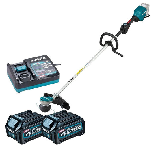 Makita UR003GD202 40V XGT Cordless Line Trimmer with 2 x 2.5Ah Battery & Charger