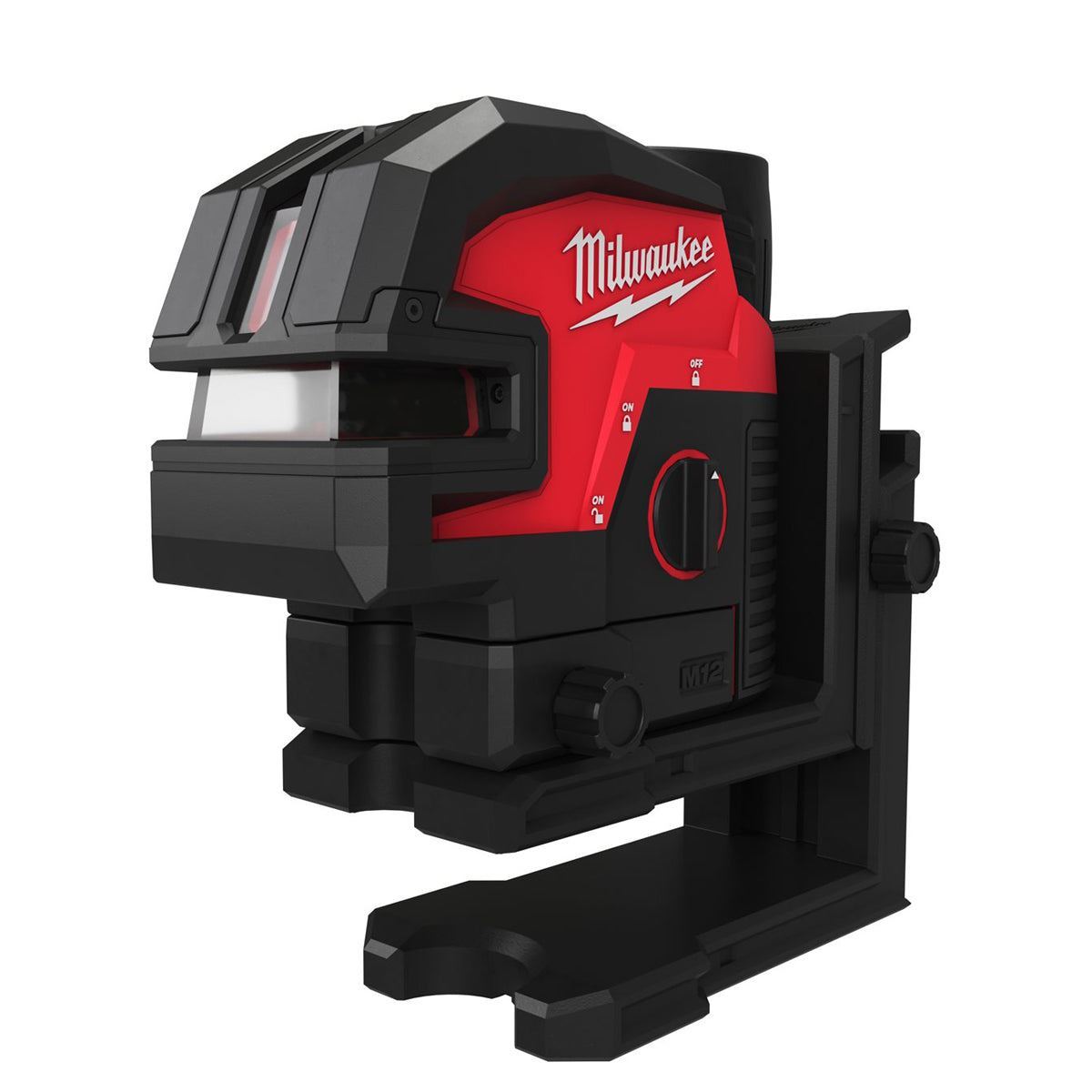Milwaukee M12CLL4P-0C 12V Cross Line Laser with 1 x 5.0Ah Battery Charger & Case