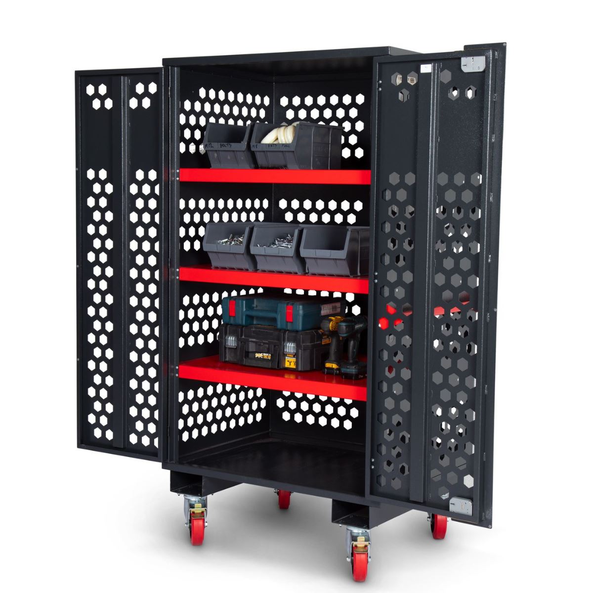 Armorgard FC6 Fittingstor Mobile Fixings Cabinet 1080mm x 765mm x 1880mm Heavy-Duty Solution for Tools