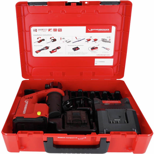 Rothenberger Romax Compact III Basic unit 18V With 1 x 2Ah battery, Charger & Carry Case 1000004271