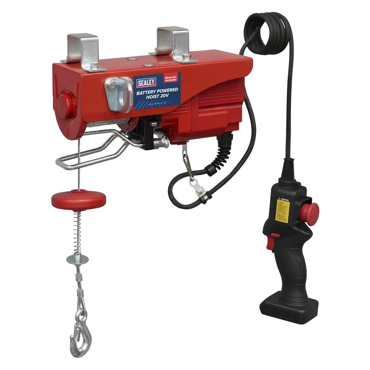 Sealey PH2520V 20V Battery Powered Hoist Capacity Single Cable 125Kg