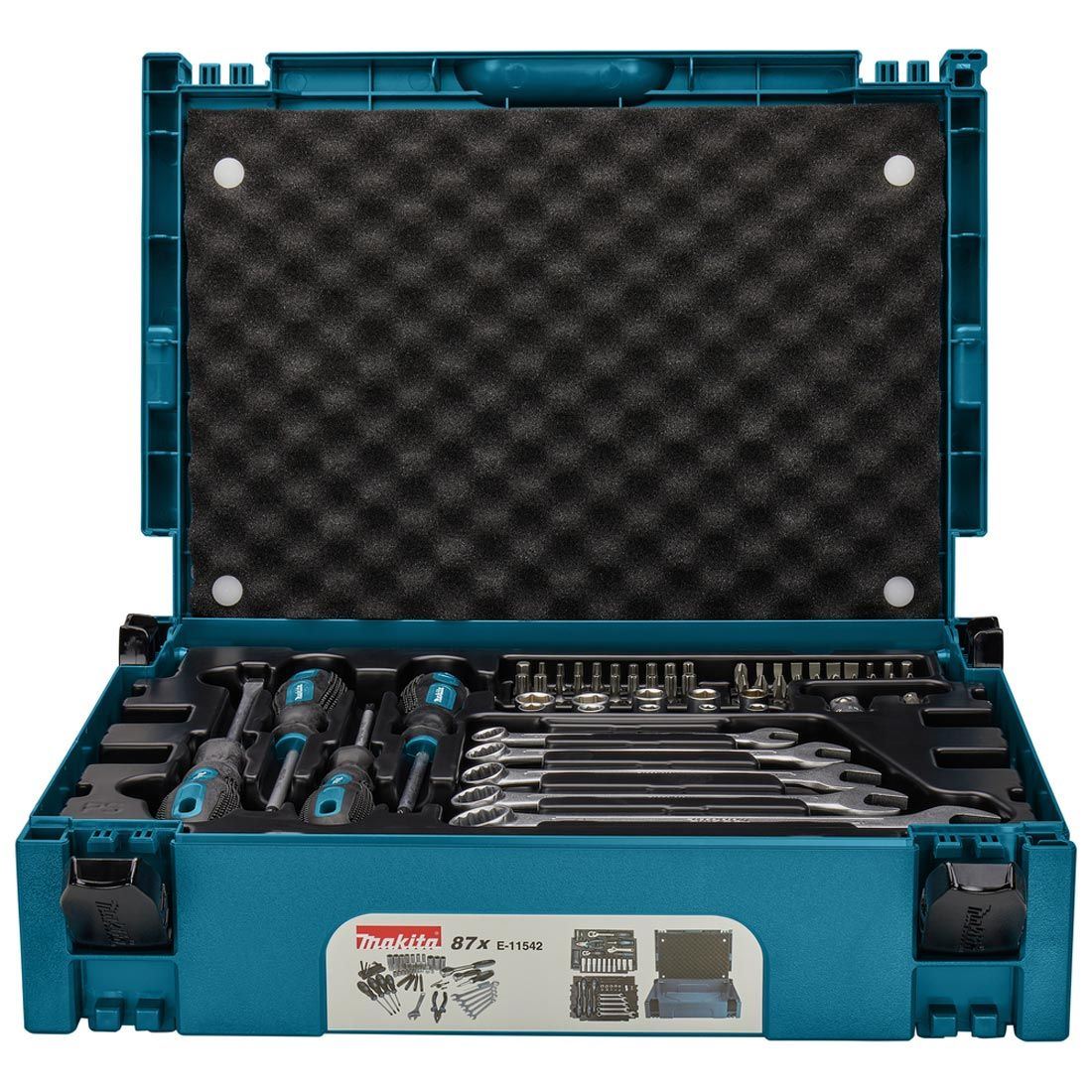 Makita E-11542 Makpac Hand Tool Set Of 87 Pieces In Case
