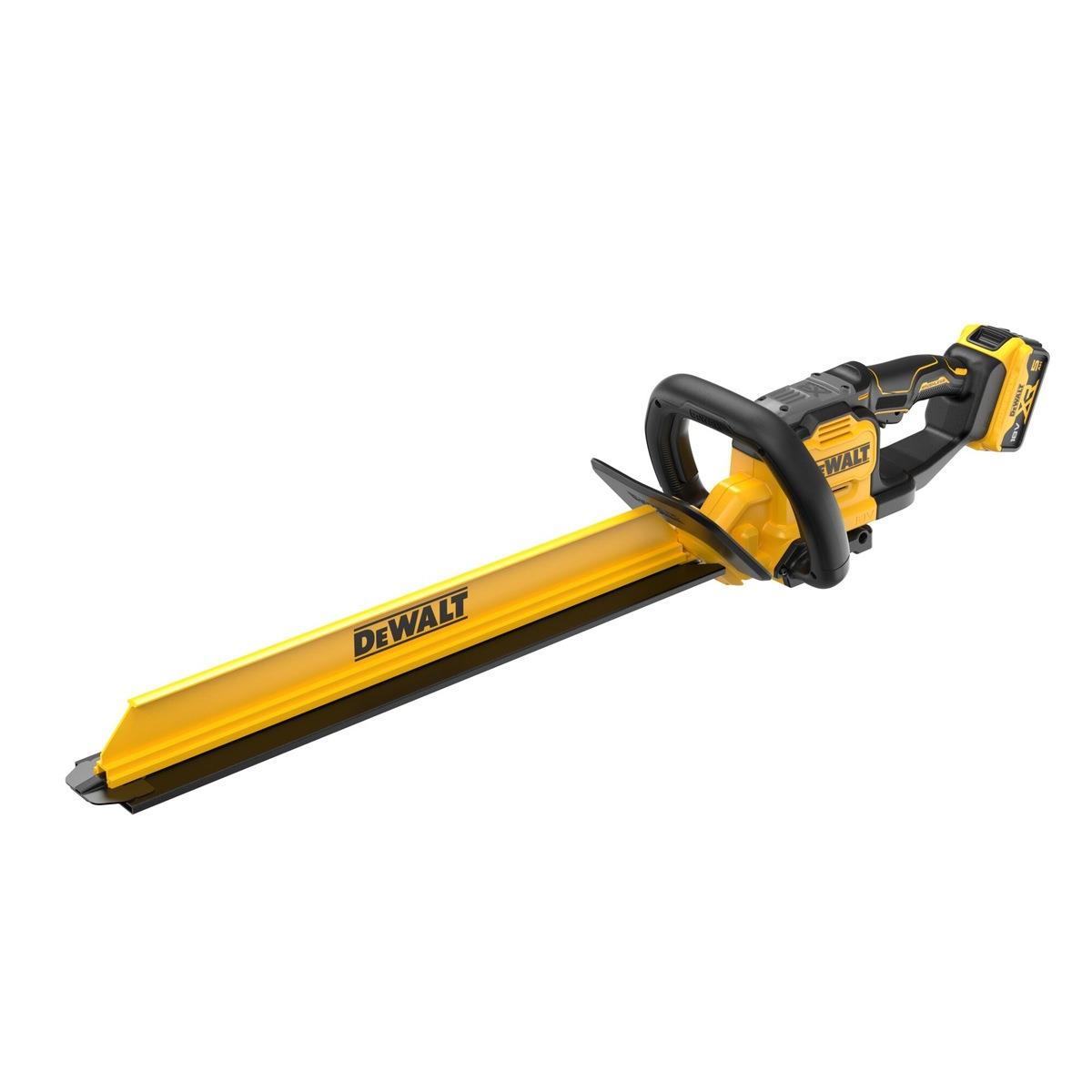 Dewalt DCMHT567P1-GB 18V XR Brushless 60cm Hedge Trimmer with 1 x 5.0Ah Battery & Charger