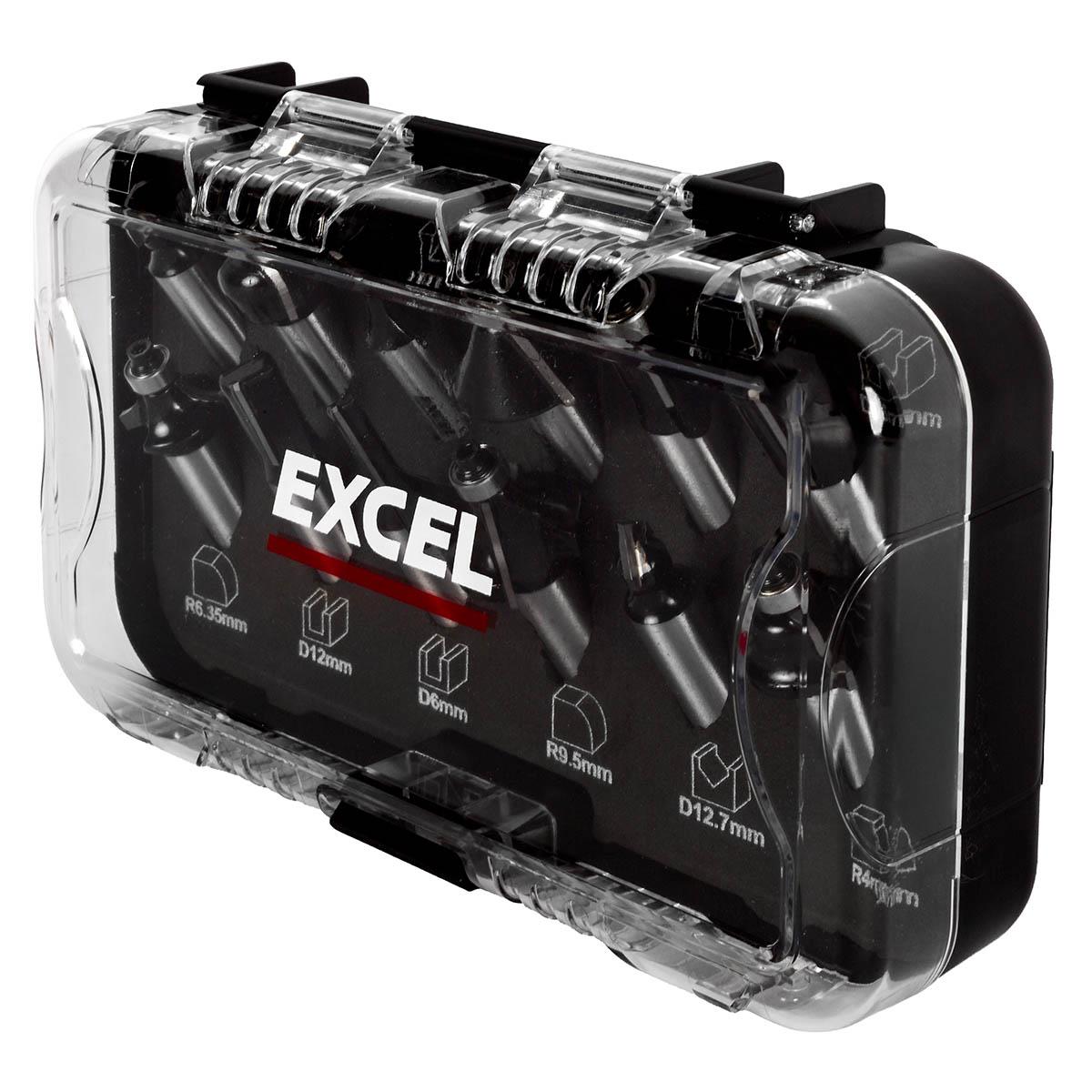 Excel 1/2in Shank TCT Router Cutter Bit 12 Piece Set