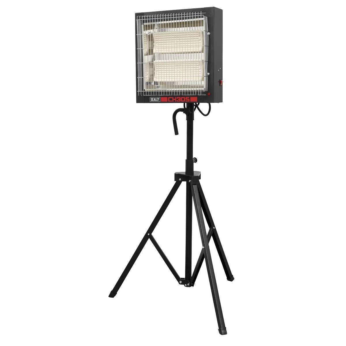 Sealey CH30S 2.8kW Floor Stand Ceramic Heater Adjustable, Portable & Safety Features 230V