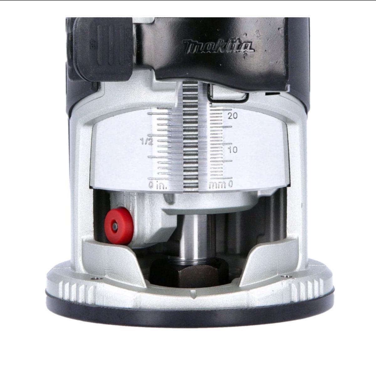 Makita DRT50RTJX2 Router Trimmer 18V LXT Cordless Brushless 6/8mm Collet Capacity 800W With 2 x 5.0Ah Batteries, Charger & Case