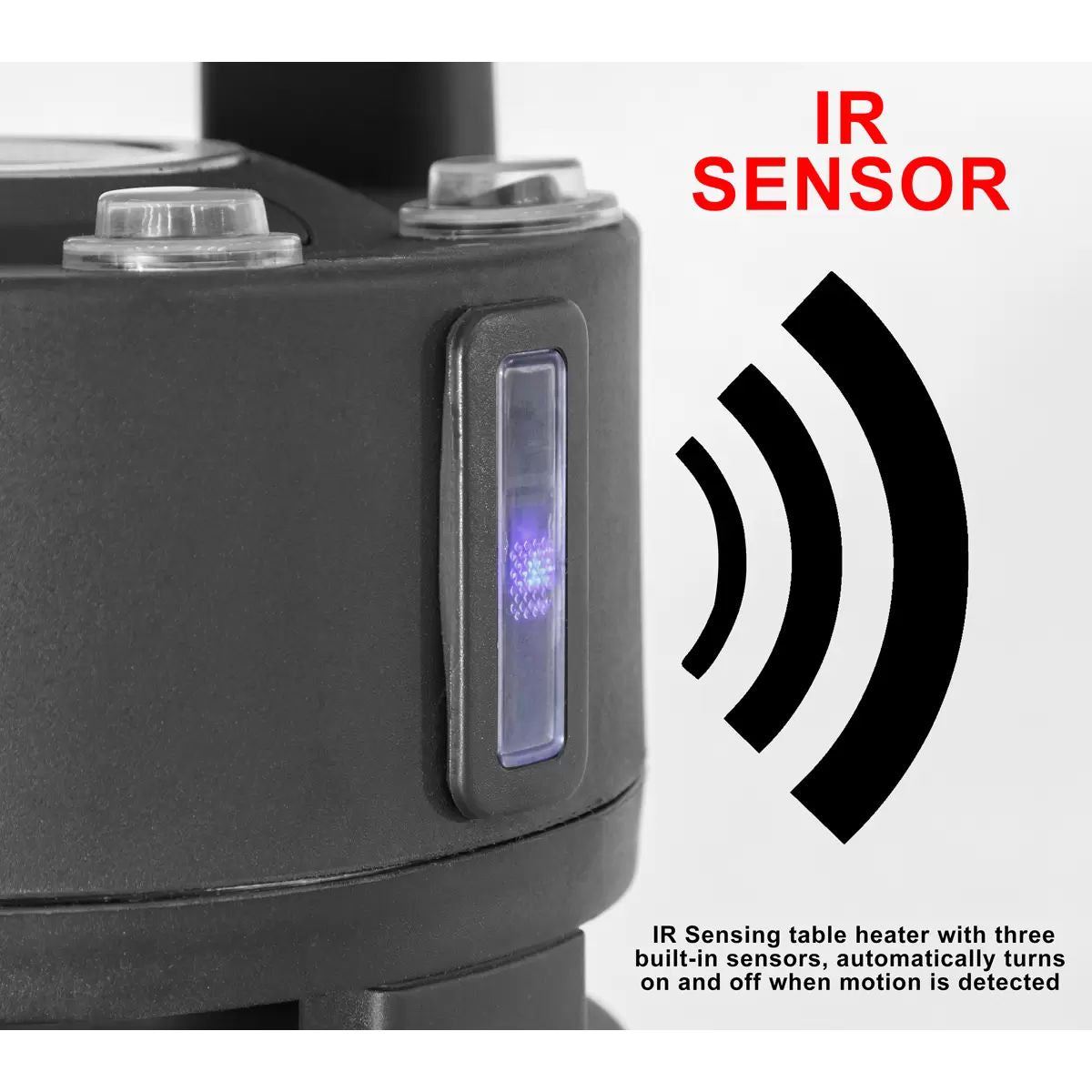 Sealey DG63 Dellonda Bistro Table with 1600W Heater Black/Stainless Steel