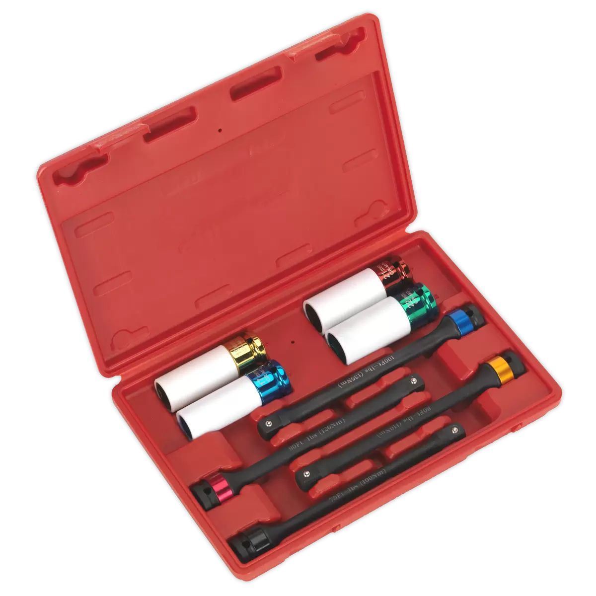 Sealey AK2243 Torque Stick & Aluminium Wheel Impact Socket Set 8pc 1/2