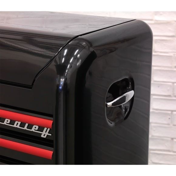 Sealey AP28104BR Topchest 4 Drawer Retro Style Black with Red