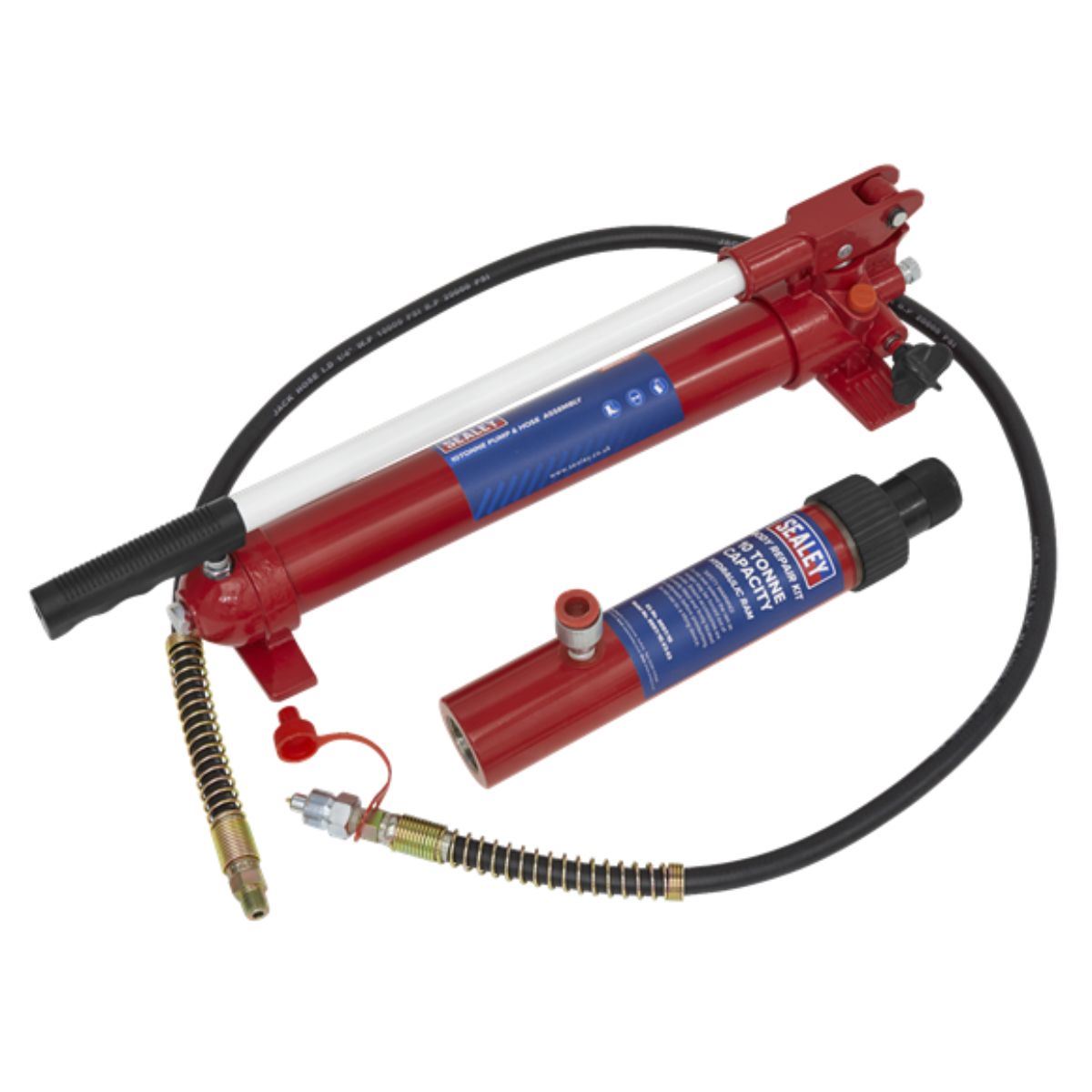 Sealey RE97.10-COMBO Push Ram with Pump & Hose Assembly