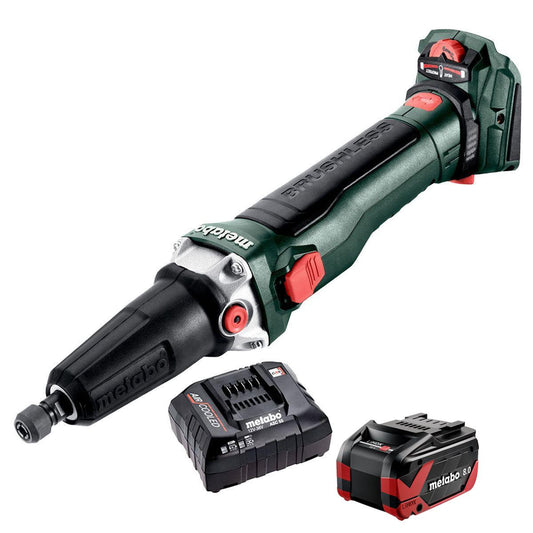 Metabo GVB 18 LTX BL 11-28 18V Brushless Die Grinder with 1 x 8.0Ah Battery & Charger