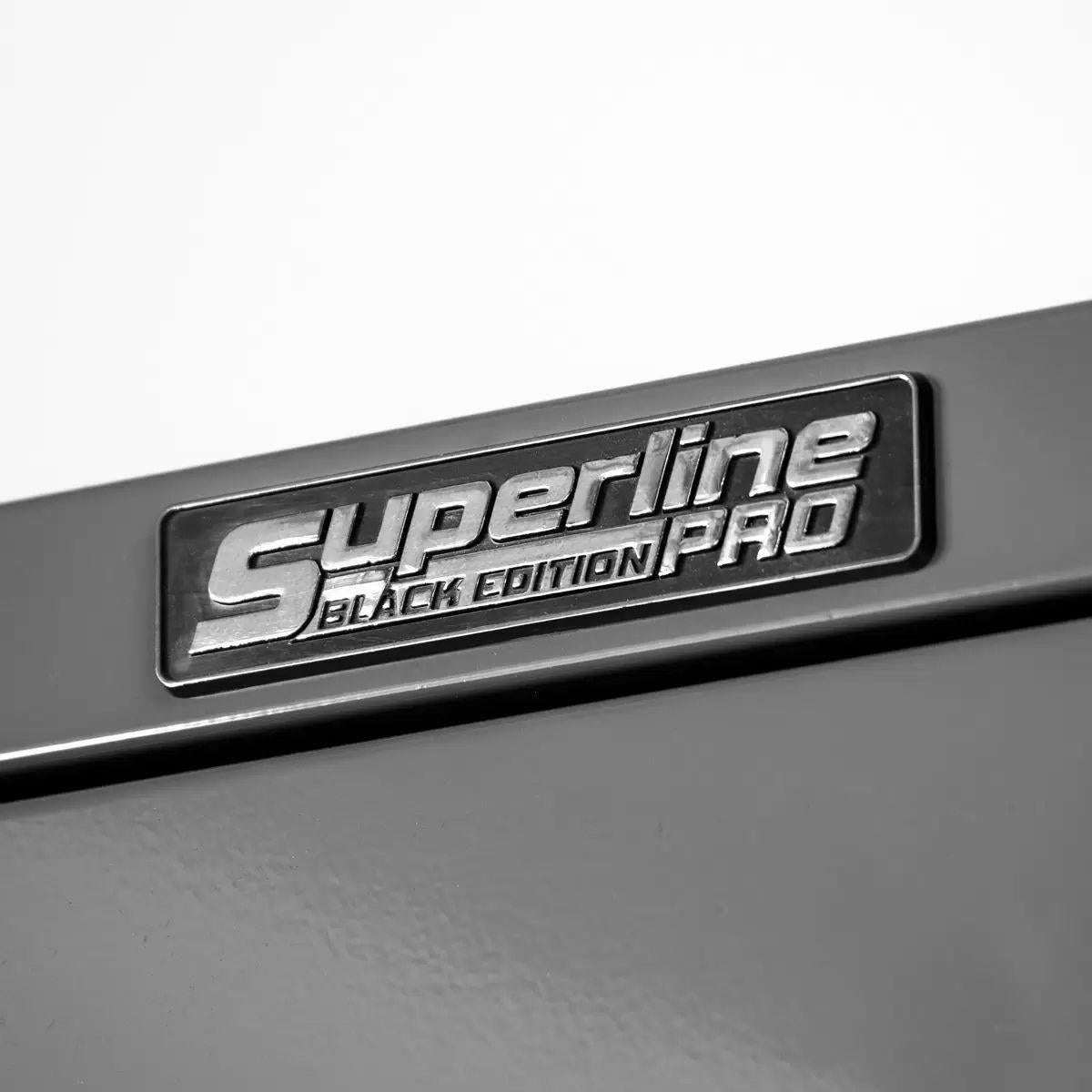 Sealey APMSBESTACK01SS Superline PRO Black Edition Storage System with Stainless Worktop 3.24m