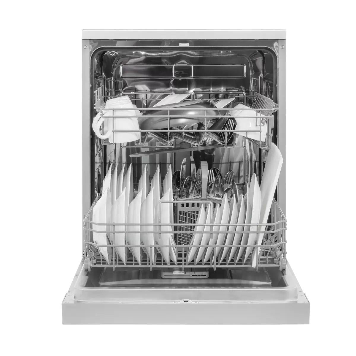 Sealey DH280 Baridi Regular Sized Freestanding Dishwasher 60cm Wide 13 Place Settings Silver 230V