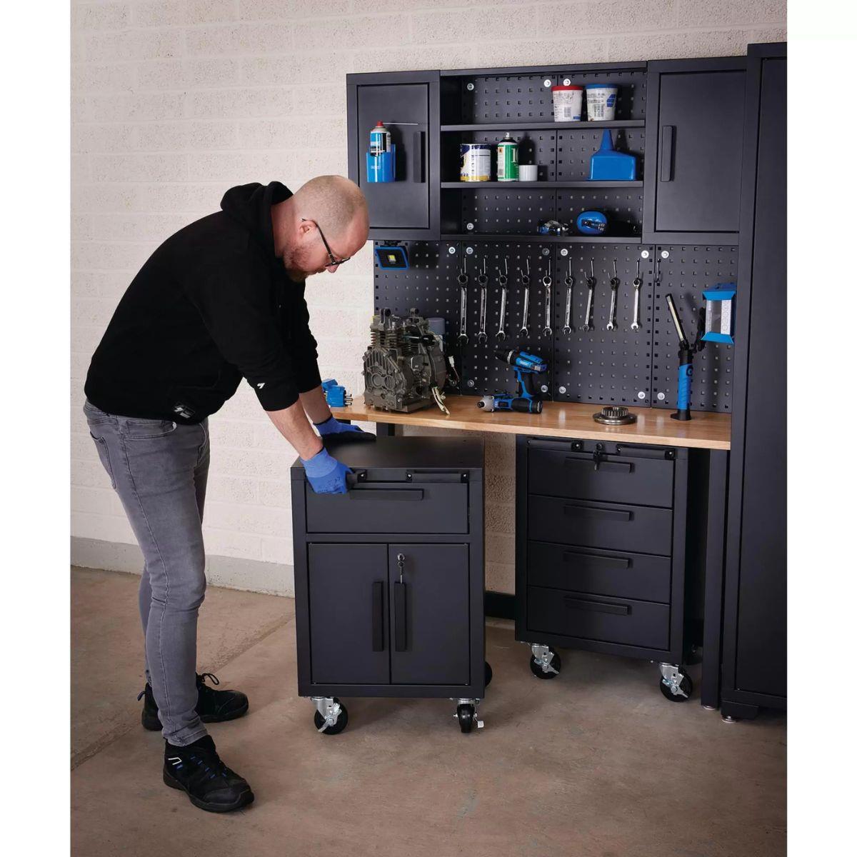 Draper Tools MS100 Single Garage Workstation With Roller Cabinets 13269