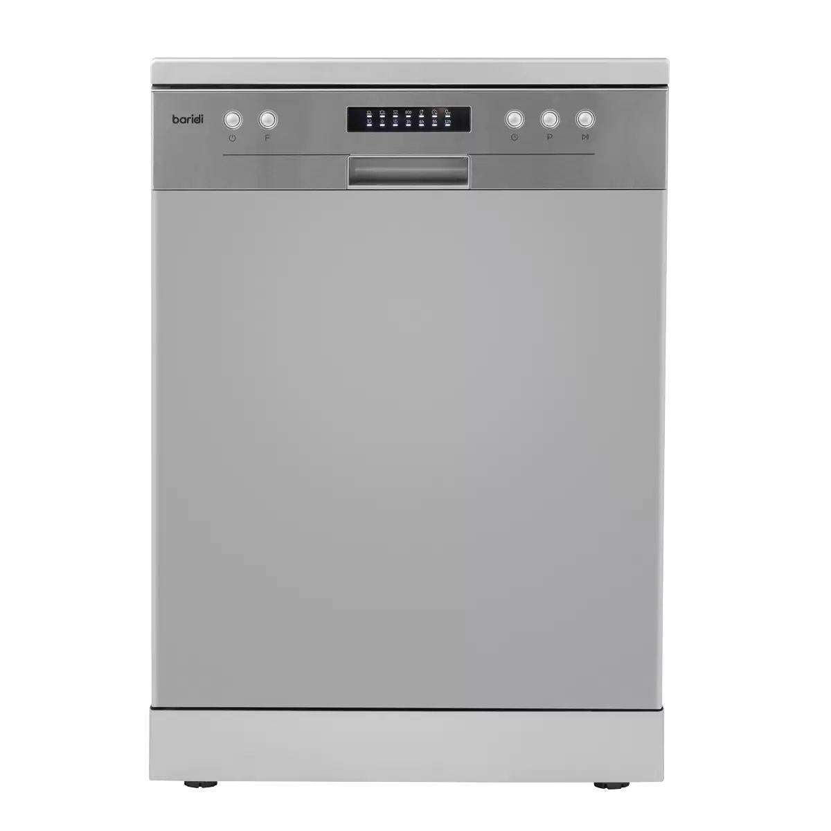 Sealey DH280 Baridi Regular Sized Freestanding Dishwasher 60cm Wide 13 Place Settings Silver 230V