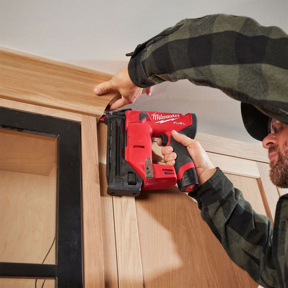 Milwaukee M12FCN18GS-202X 12V Fuel Brushless 18GA Straight Brad Nailer with 2 x 2.0Ah Battery Charger & Case 4933493356