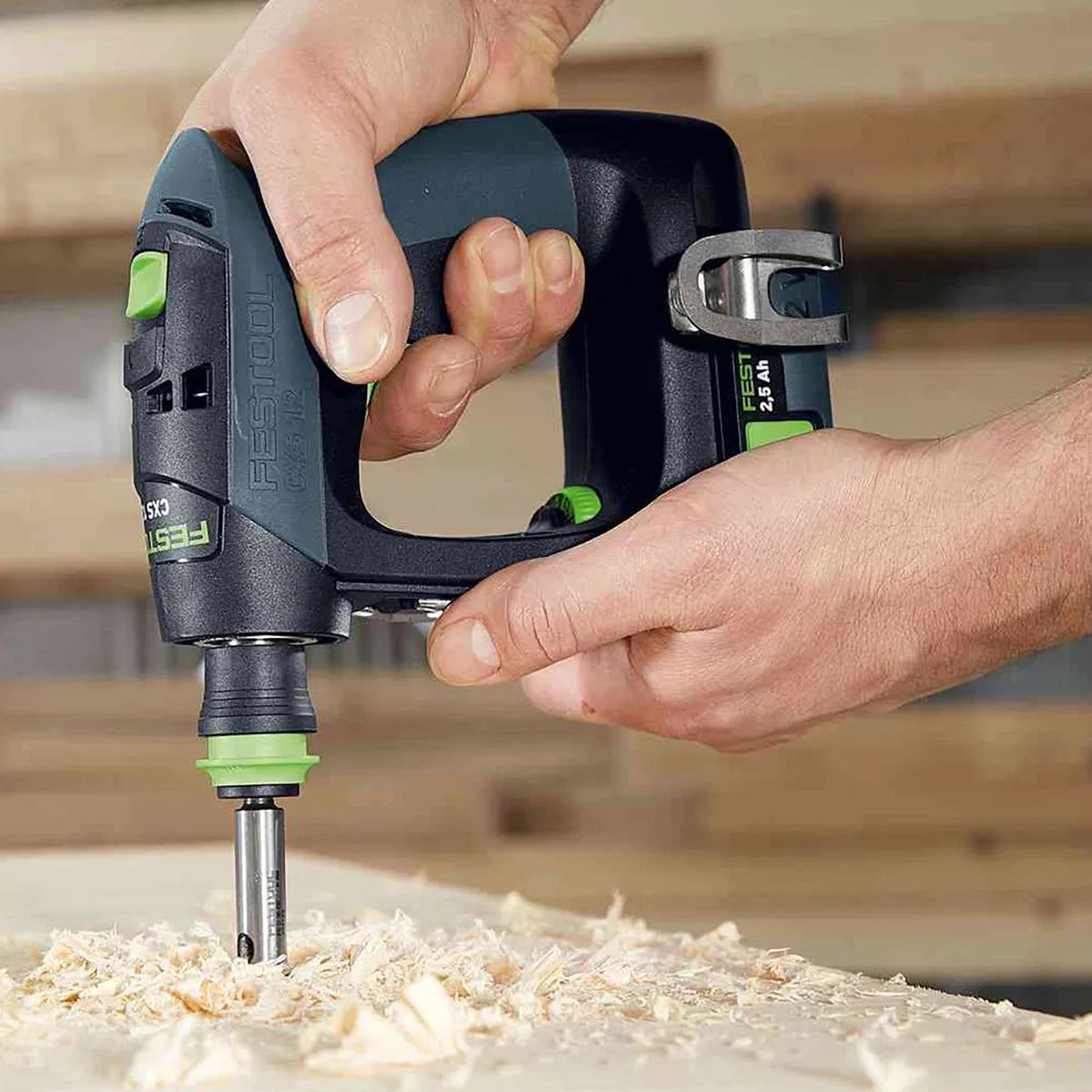 Festool CXS 12 2,5-Plus GB 12V Brushless Drill Driver With 2 x 2.5Ah Batteries, Charger & Case - 576866