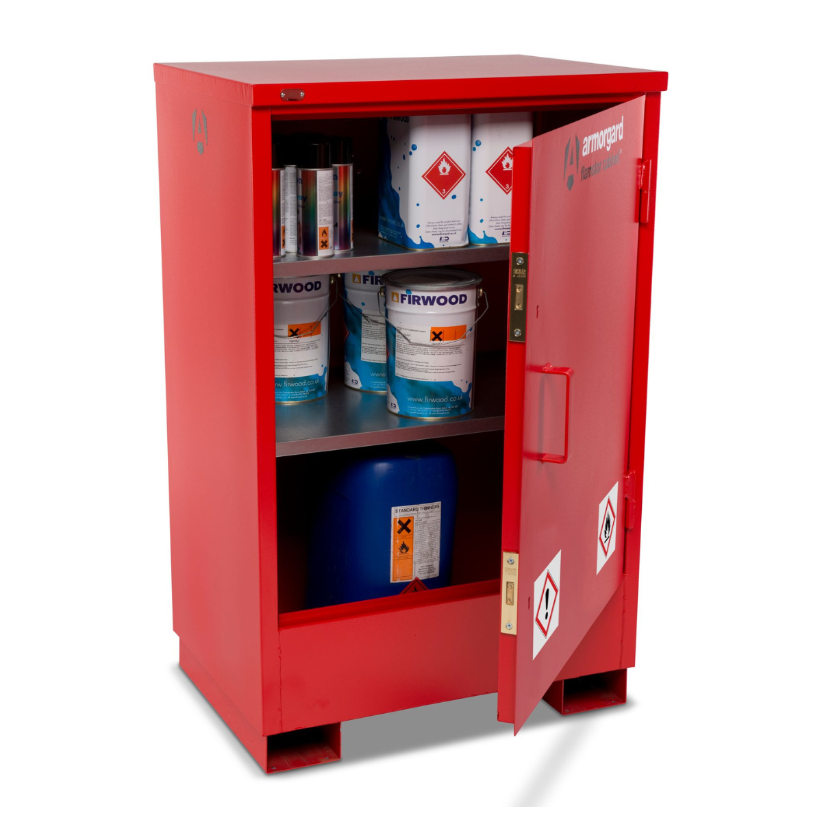 Armorgard FSC2 FlamStor Hazardous Storage Cabinet 800mm x 585mm x 1260mm Safe Storage for Hazardous Materials