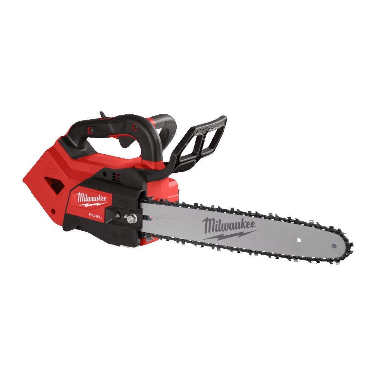 Milwaukee M18FTHCHS35 18V FUEL Brushless 35cm Top Handle Chainsaw with 2 x 12.0Ah Battery & Charger
