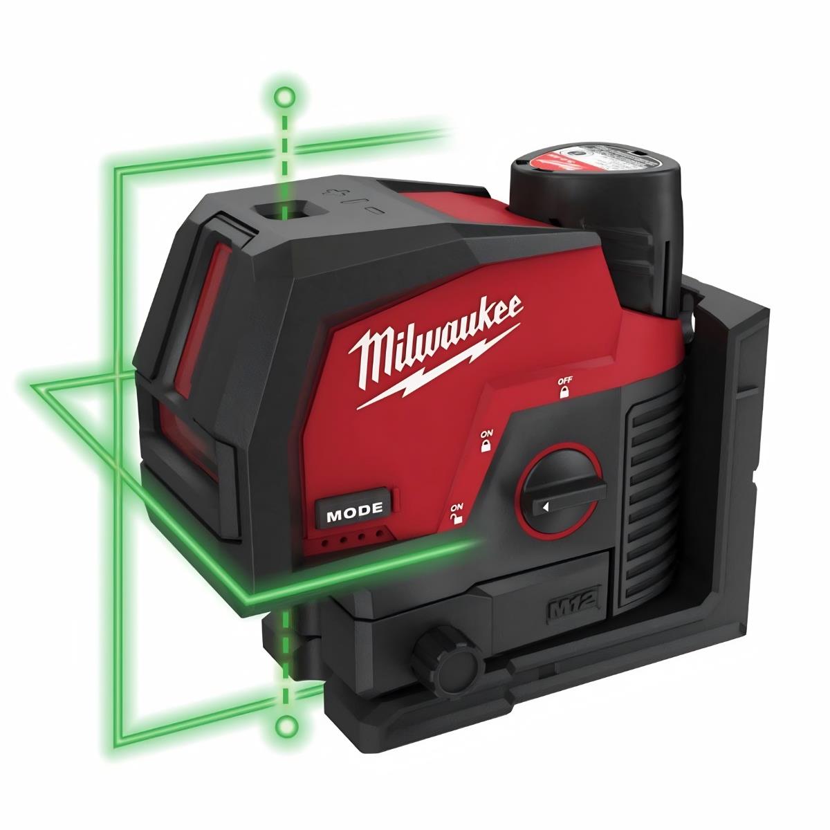 Milwaukee M12FPPBB-202X 12V Combi Drill & Cross Line Laser With 2 x 2.0Ah Battery Charger & Case 4933478988