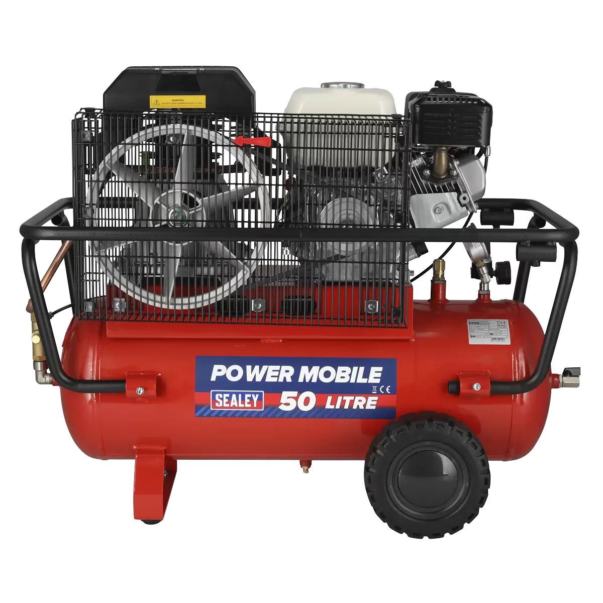 Sealey SA5055 50L Belt Drive Air Compressor with Petrol Engine 5.5hp