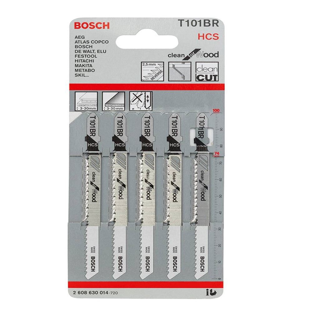 Bosch T101BR Jigsaw Blades For Wood Clean Cut Pack Of 5 - 2608630014
