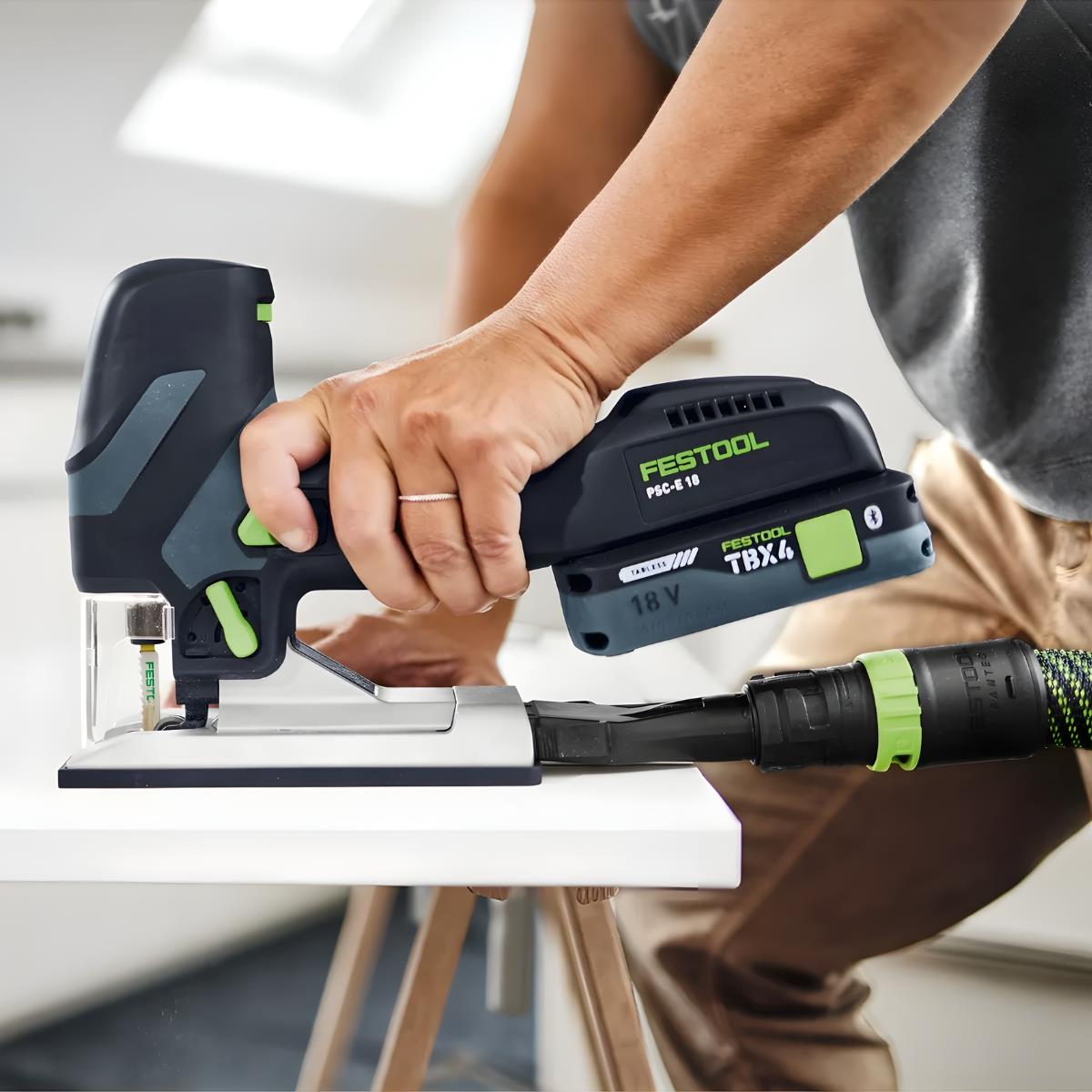 Festool PSC-E 18 EB-Basic 18V Cordless Pendulum Jigsaw 578521 with 1 x 8.0Ah Battery & Charger