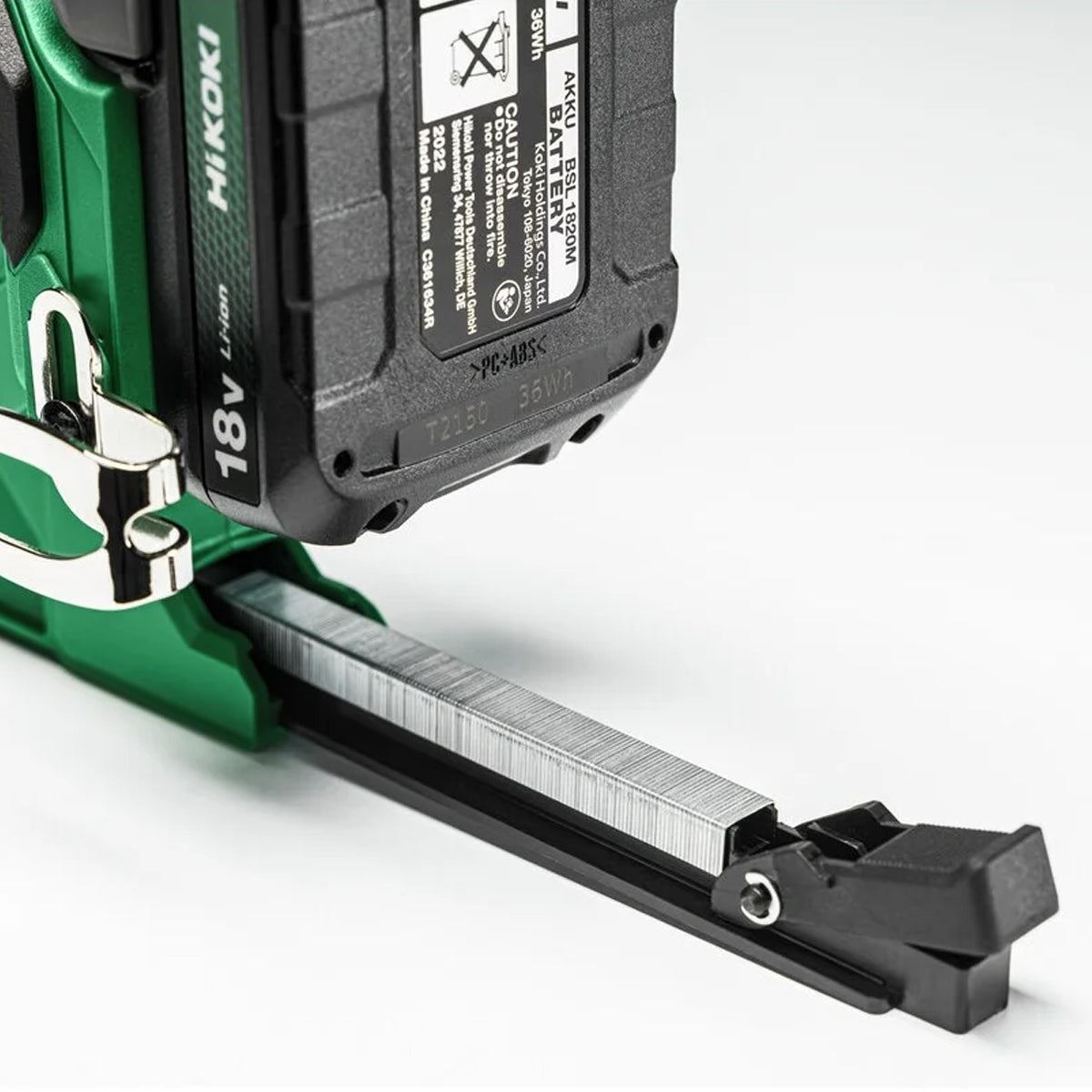 Hikoki N1810DAW4Z 18V 10mm Crown Width Fine Wire Stapler with 1 x 2.0Ah Battery Charger & Bag