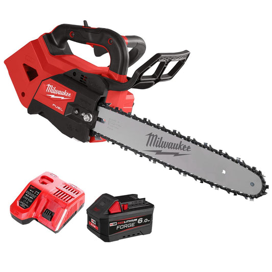 Milwaukee M18FTHCHS35-0 18V FUEL Brushless 35cm Top Handle Chainsaw With 1 x 6.0Ah Battery & Charger