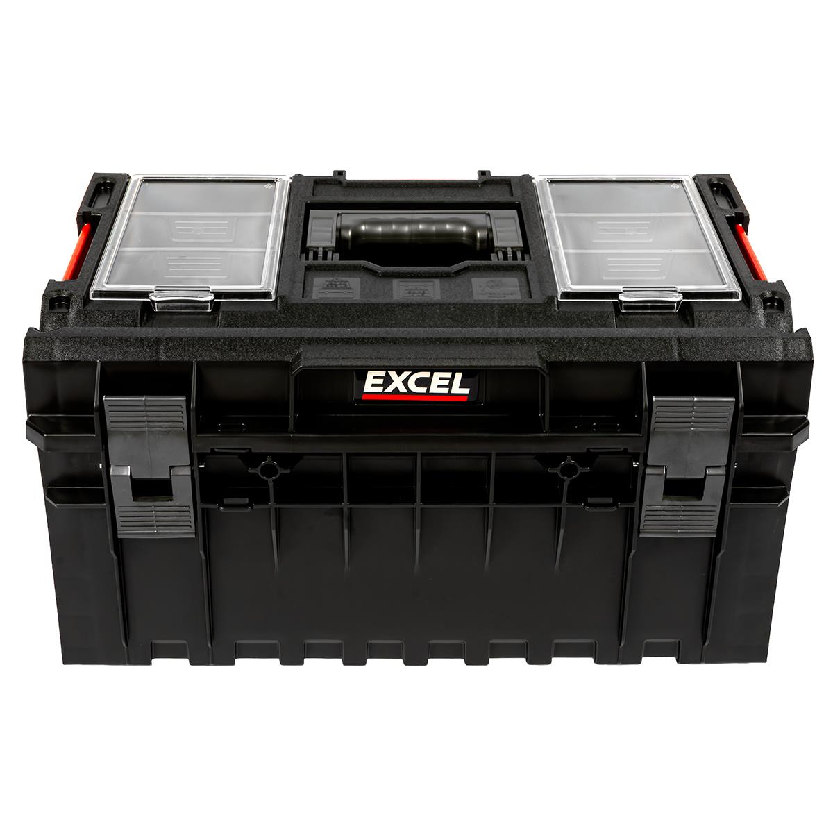 Excel Modular Stackable Tool Box Heavy Duty Mobile Storage 3 Piece Set with Wheels