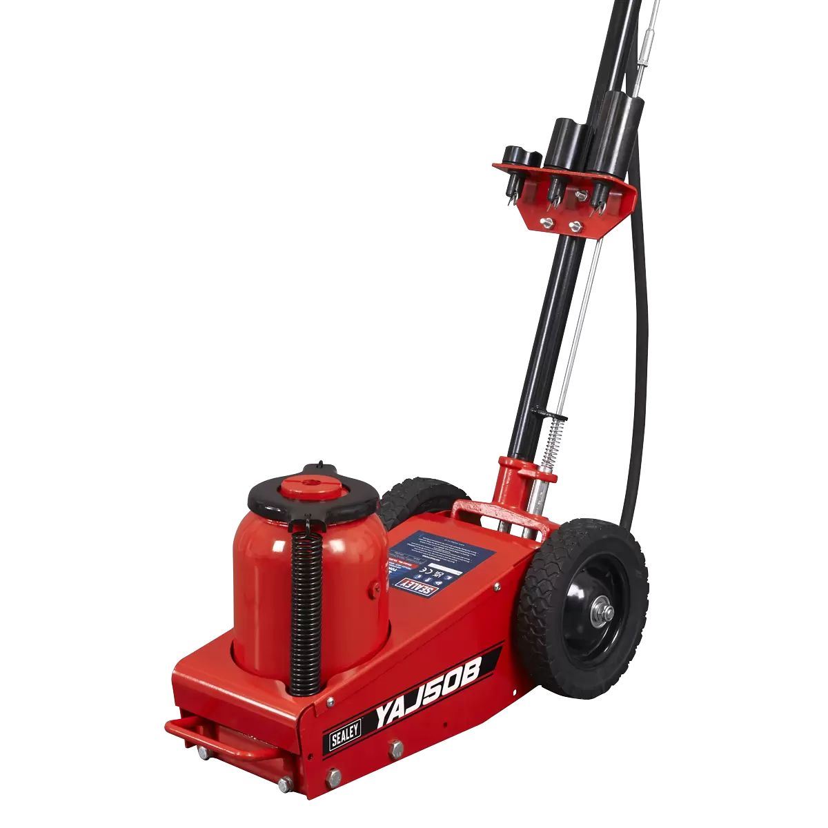 Sealey YAJ50B Air Operated Single Stage Trolley Jack 50 Tonne Heavy-Duty Lifting for Professional Use