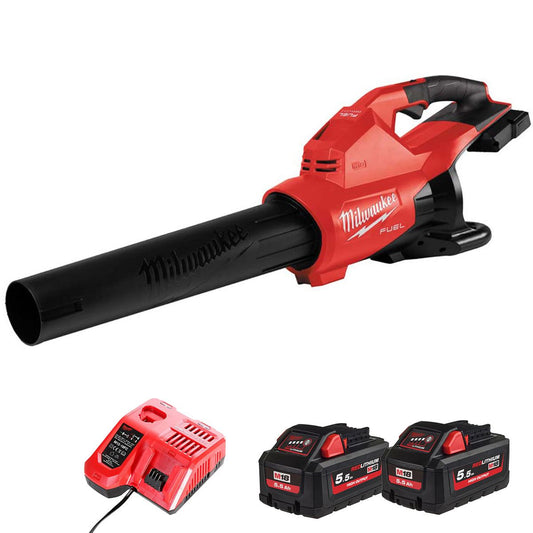Milwaukee M18F2BL-0 36V Fuel Brushless Dual Battery Blower with 2 x 5.5Ah Battery & Charger
