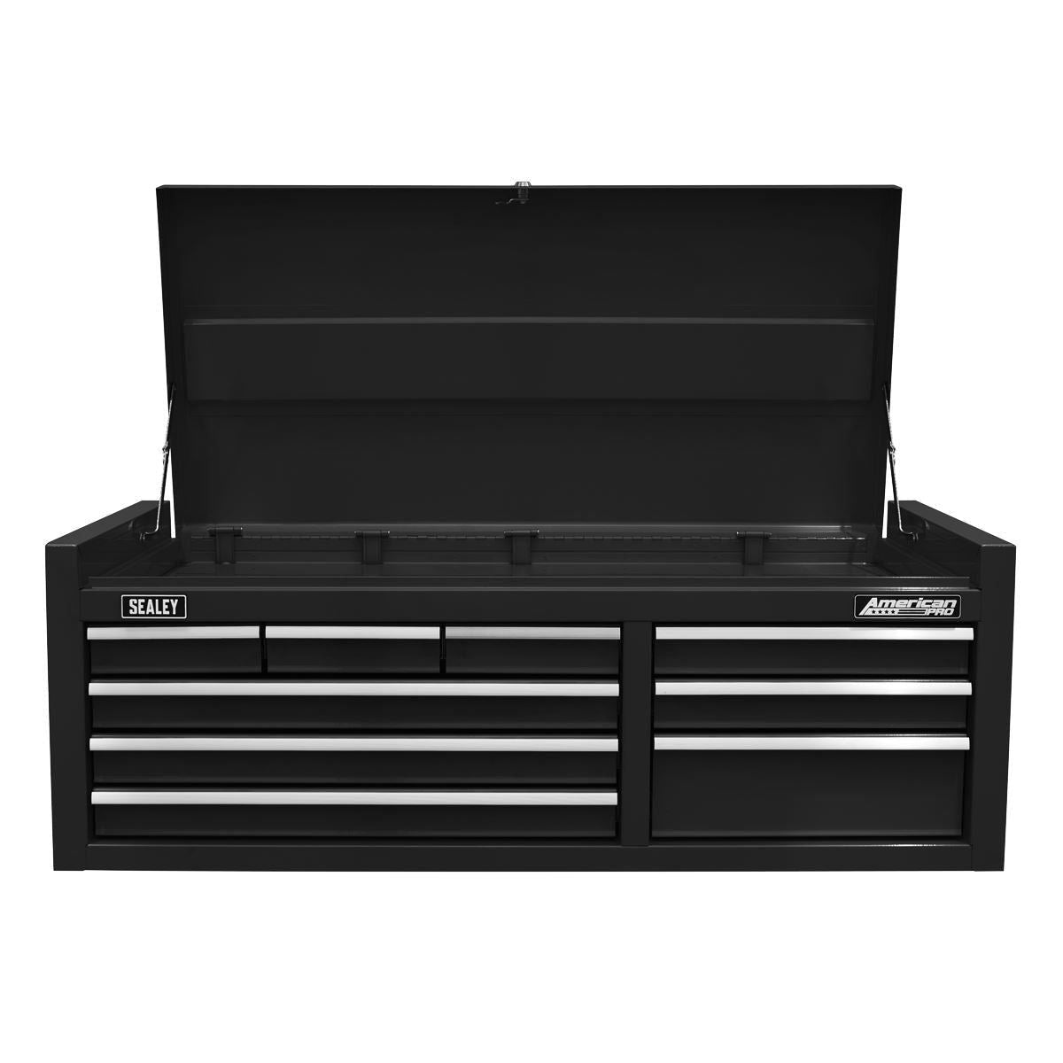 Sealey AP4109B 9 Drawer Top chest with Ball Bearing Slides Black