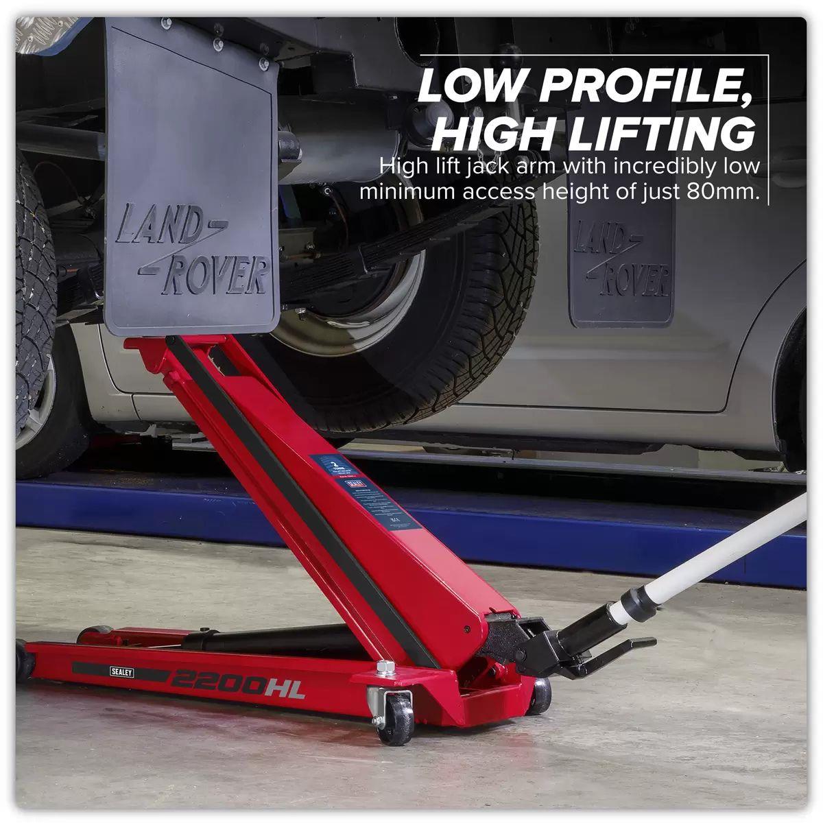 Sealey 2200HL Trolley Jack 2tonne High Lift Low Entry