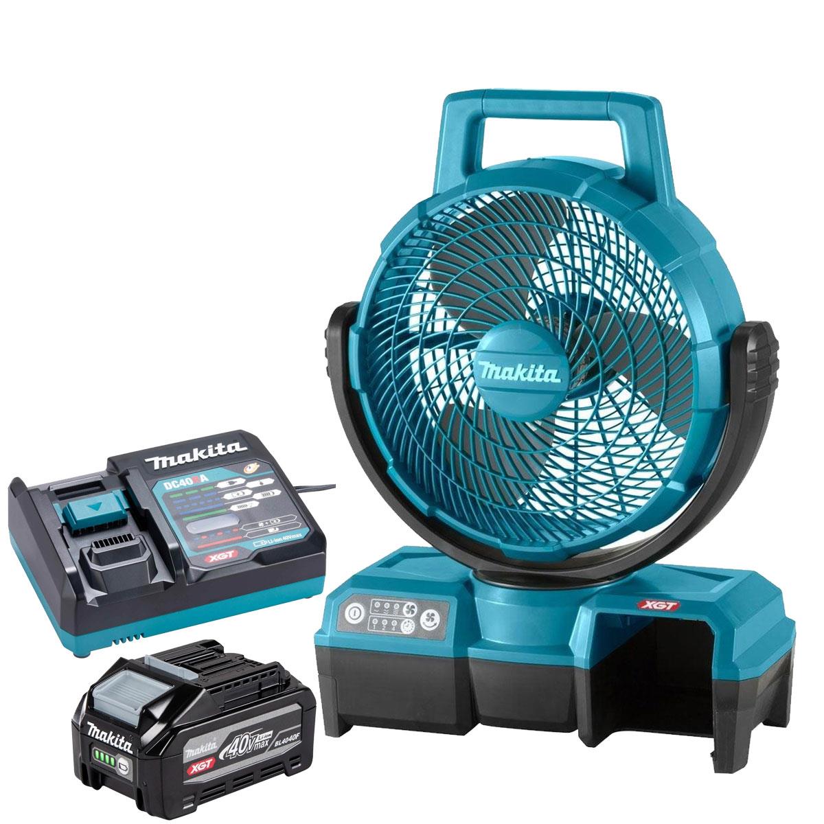 Makita CF001GZ 40V Max XGT Cordless Swing Fan with 1 x 4.0Ah Battery & Charger