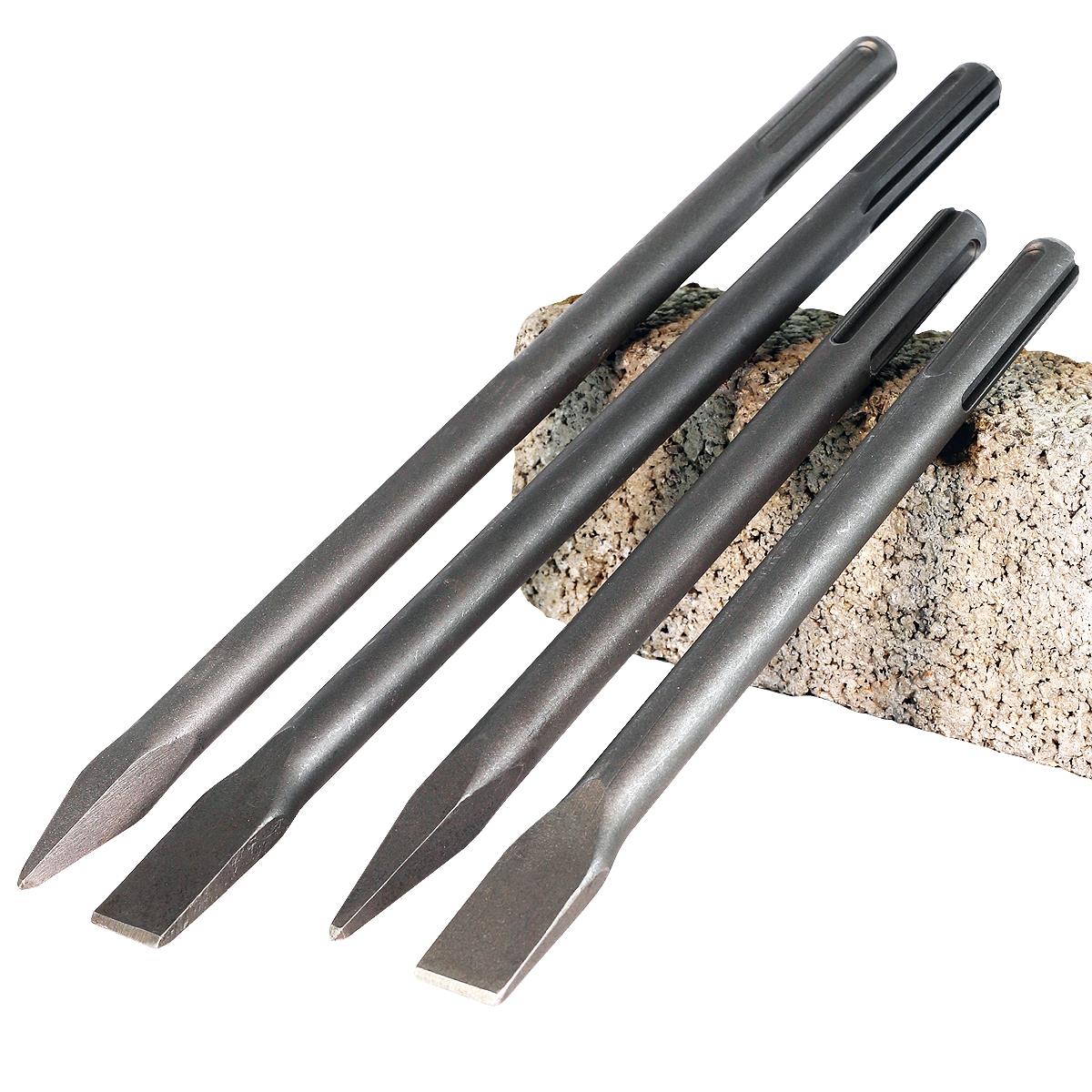Excel SDS Max Chisel Point 4Pcs Drill Bit Set In Aluminium Case Item Condition Box Opened Never Used