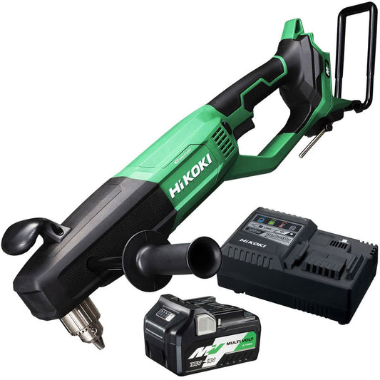 Hikoki D36DYAW4Z 36V MultiVolt Brushless 1/2" Angle Drill with 1 x 2.5Ah/5.0Ah Battery & Charger