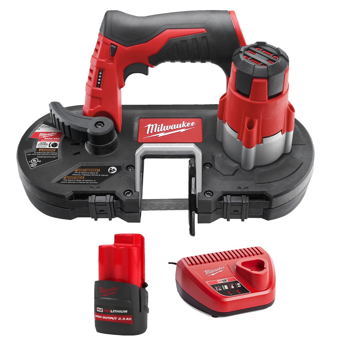 Milwaukee M12BS-0 12V Sub Compact Bandsaw with 1 x 2.5Ah Battery & Charger
