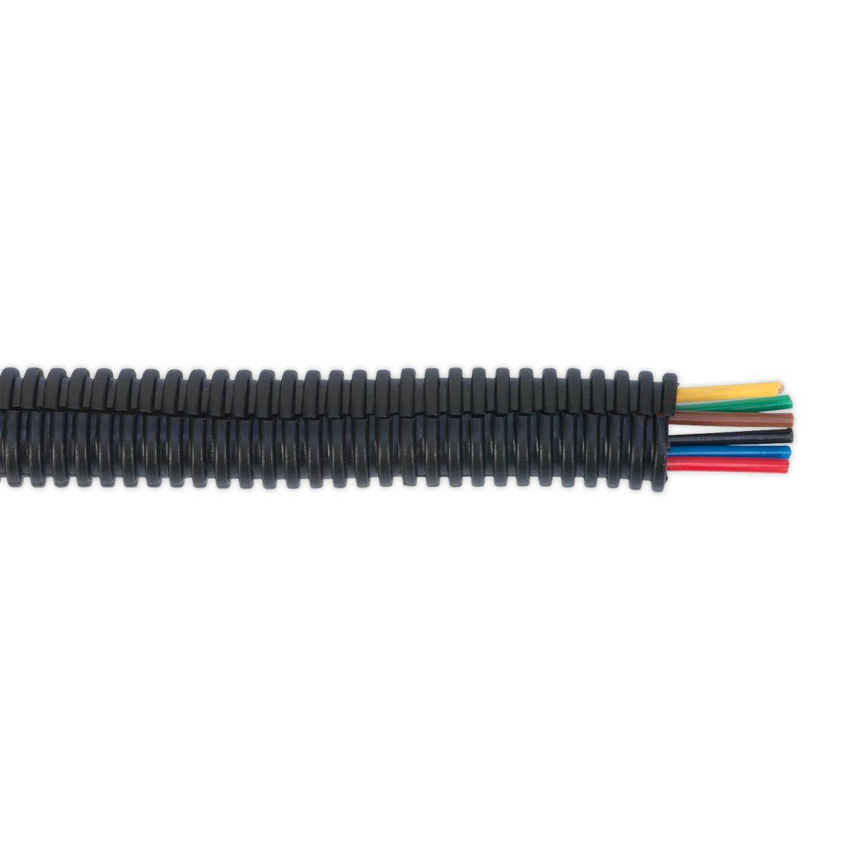 Sealey CTS12200 Split Convoluted Cable Sleeving 12-16mm 200m