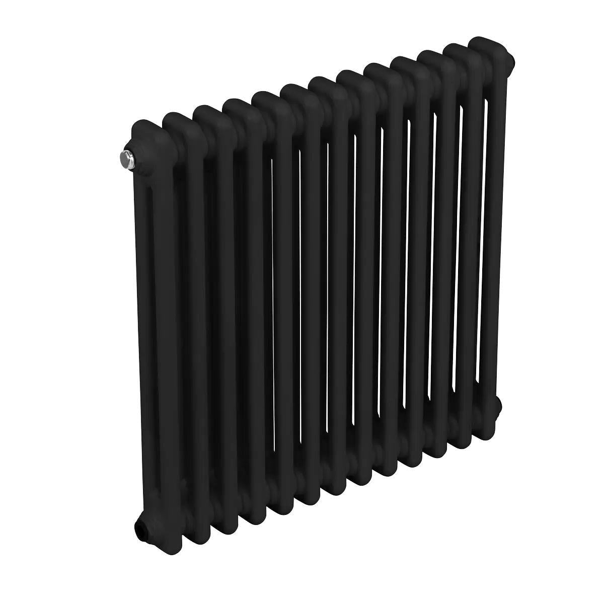 Sealey DH362 Baridi Horizontal Traditional 2 Column Radiator 600 x 607mm Black